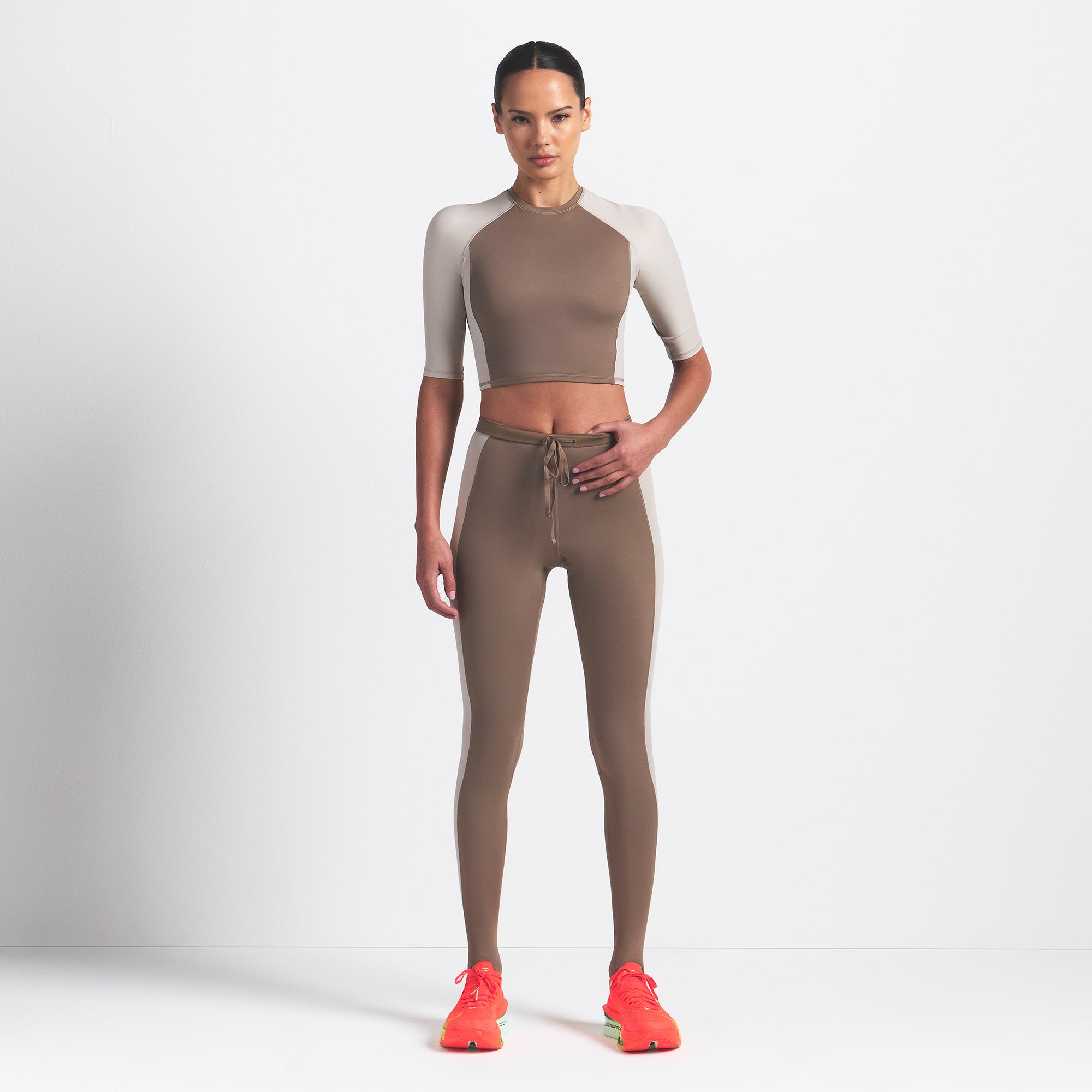 PADDED HALF SLEEVE CROP TOP - Image 2