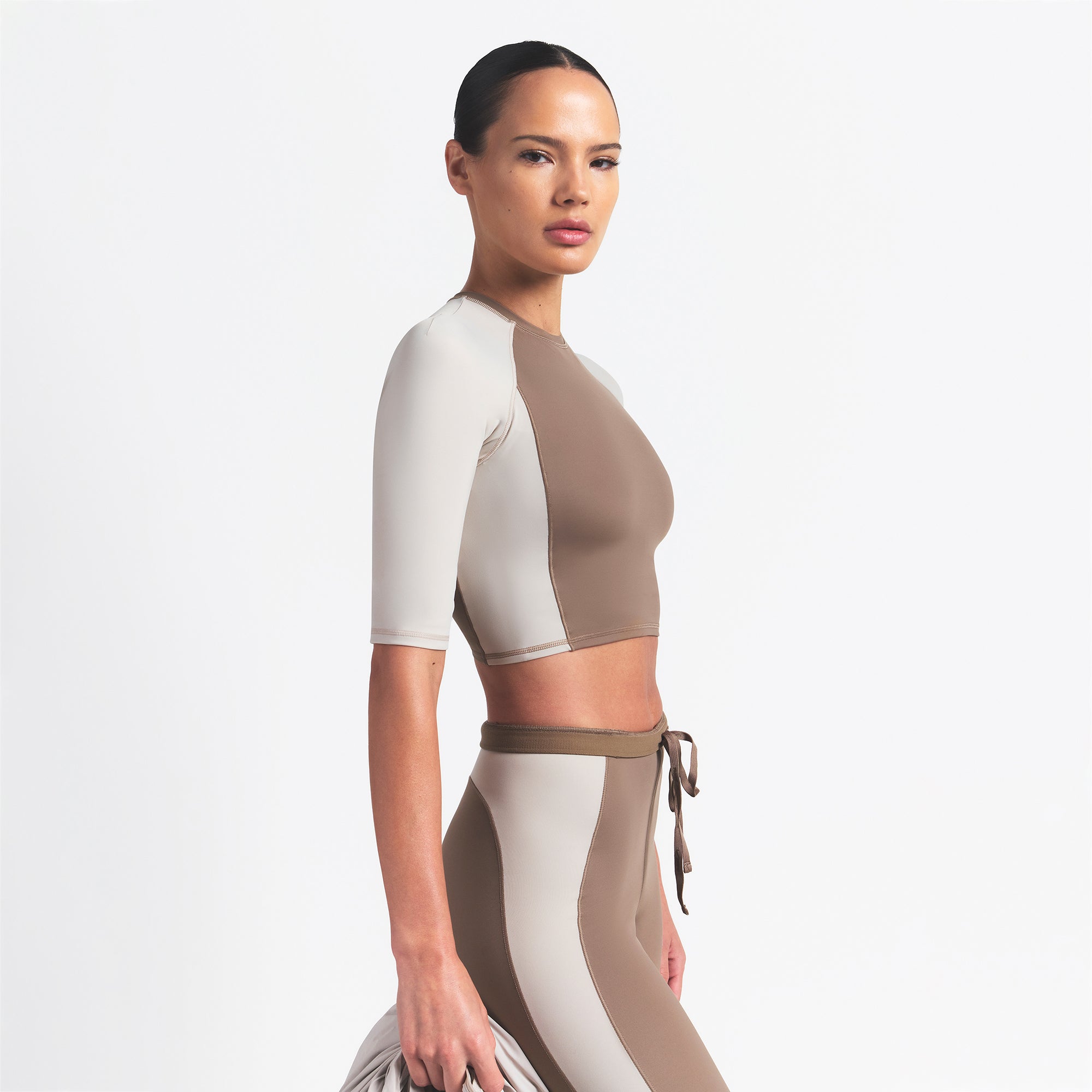PADDED HALF SLEEVE CROP TOP - Image 3