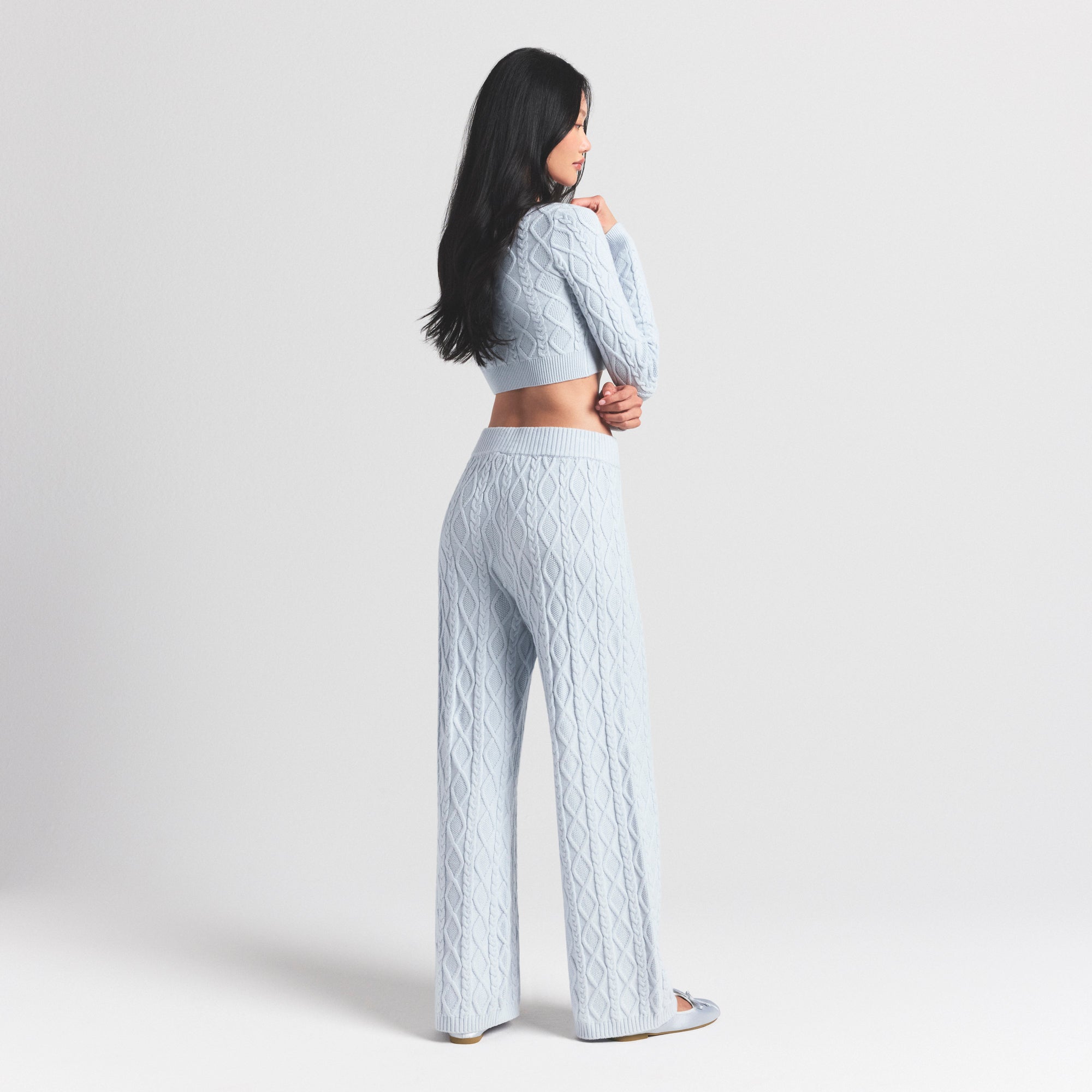 CABLE KNIT STRAIGHT LEG PANT - Image 2