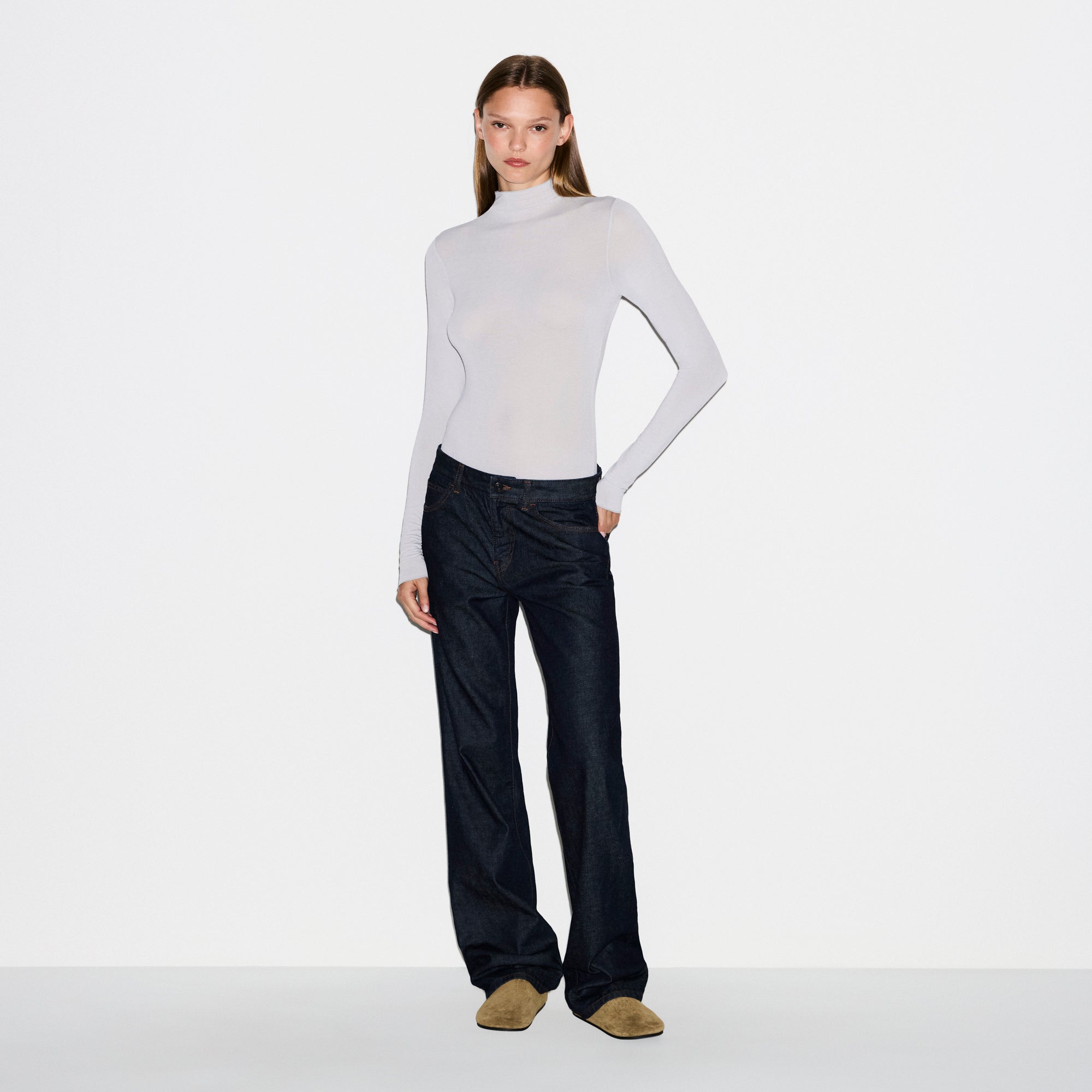 LONG SLEEVE TURTLENECK BODYSUIT - Image 3