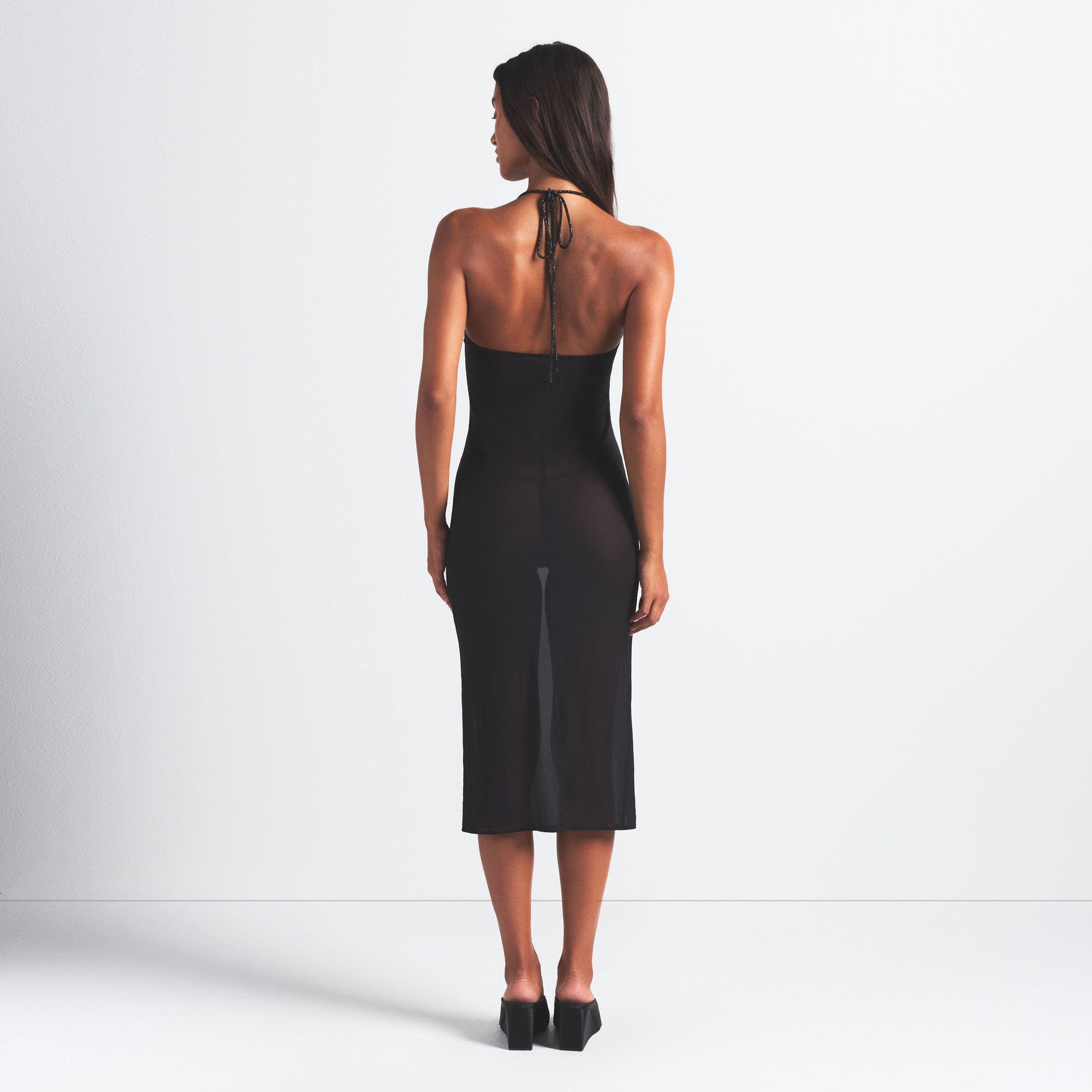 HALTER MIDI SLIP DRESS - Image 4