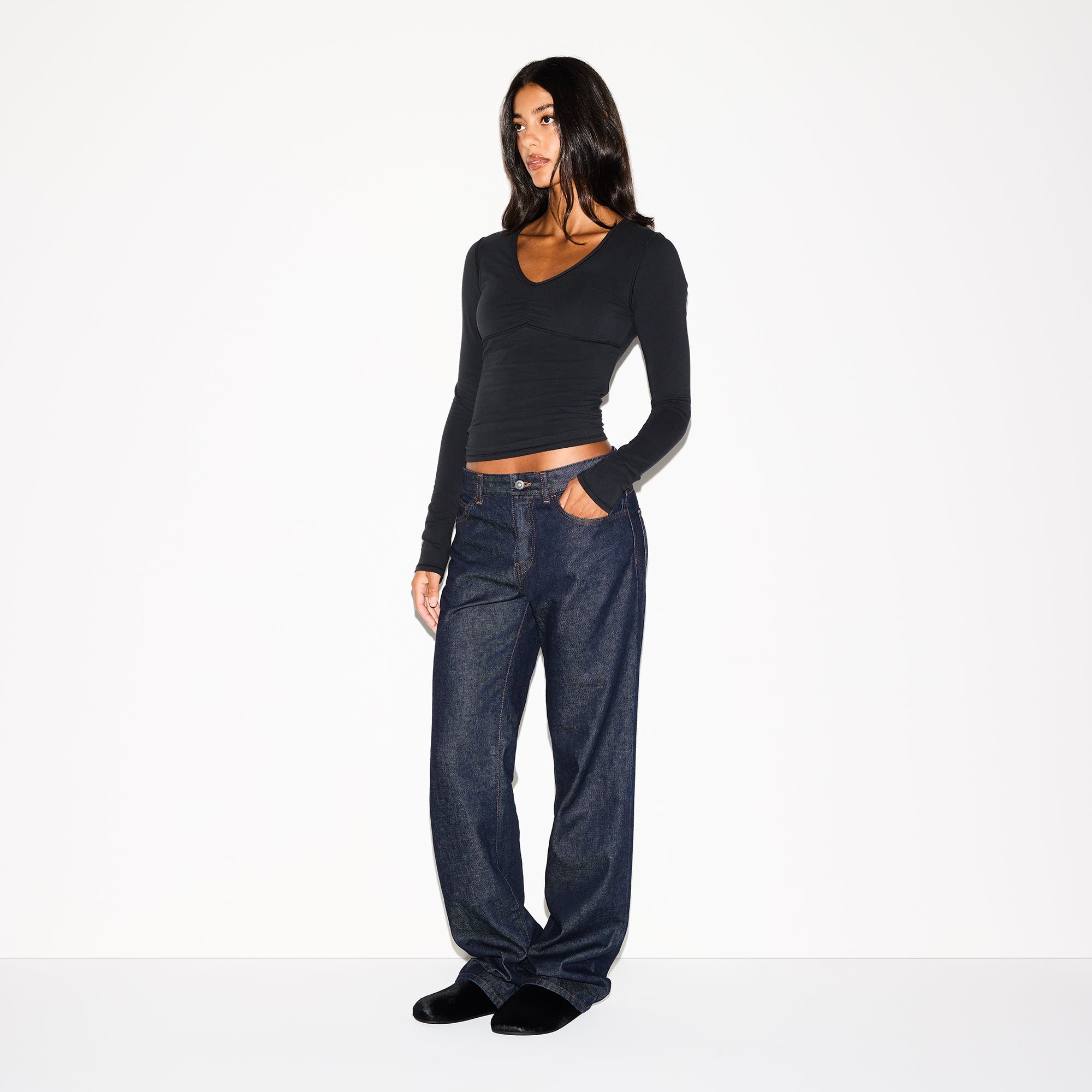 SHIRRED BUST LONG SLEEVE - Image 3