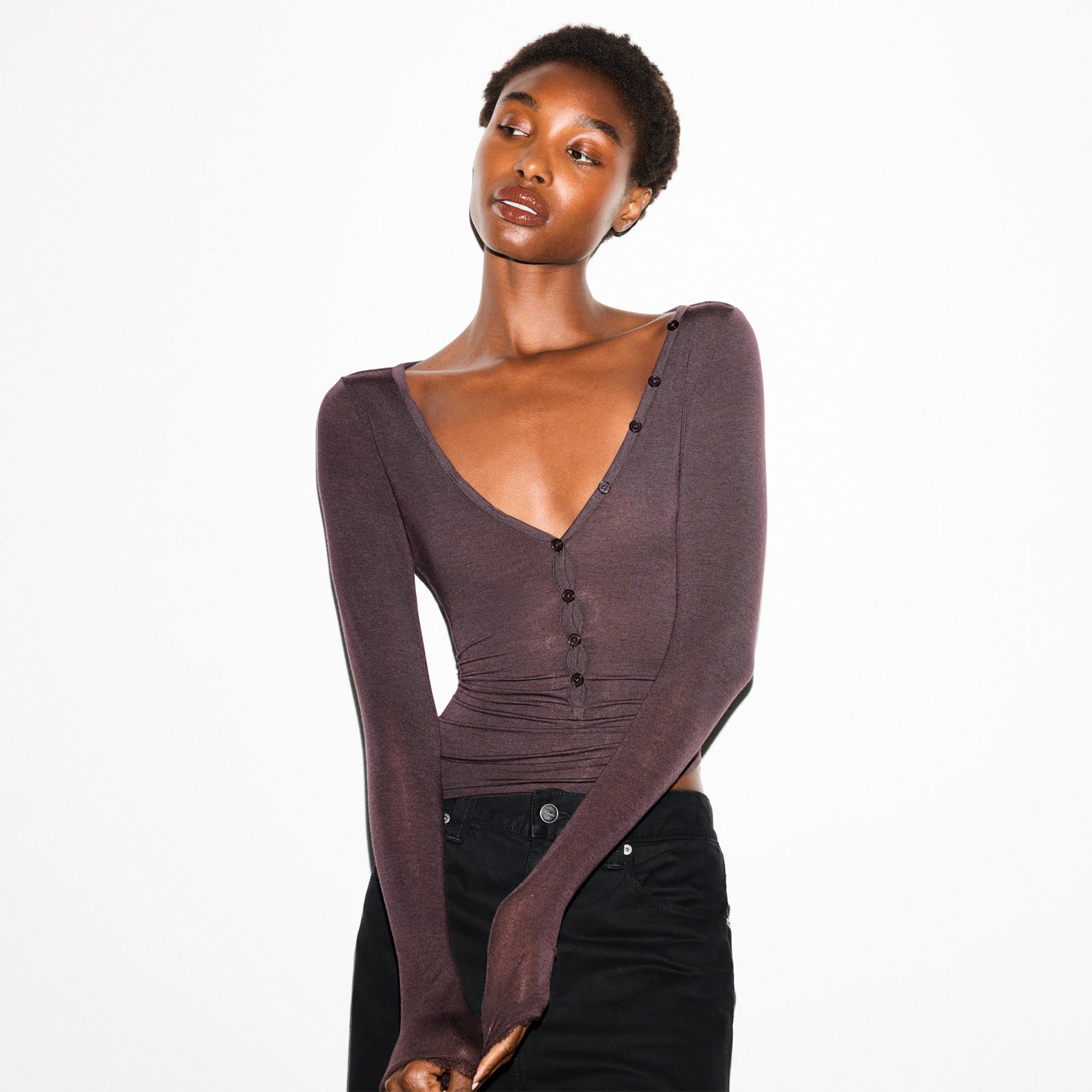 LONG SLEEVE HENLEY - Image 2