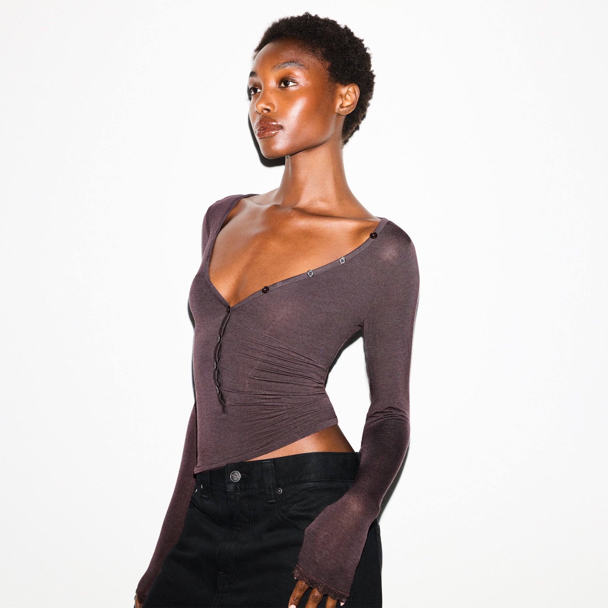 LONG SLEEVE HENLEY - Image 3