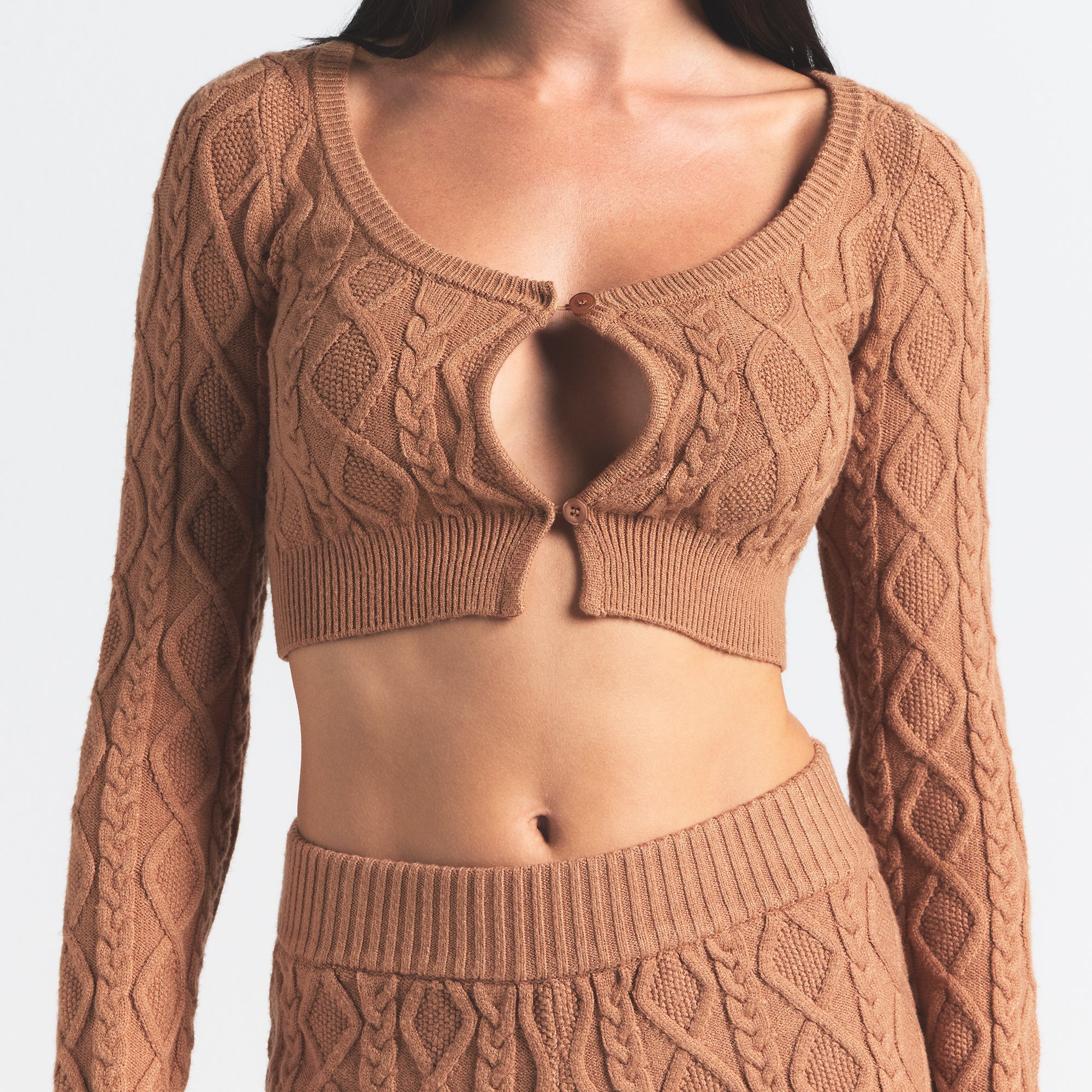CABLEKNIT CROPPED CARDIGAN - Image 2