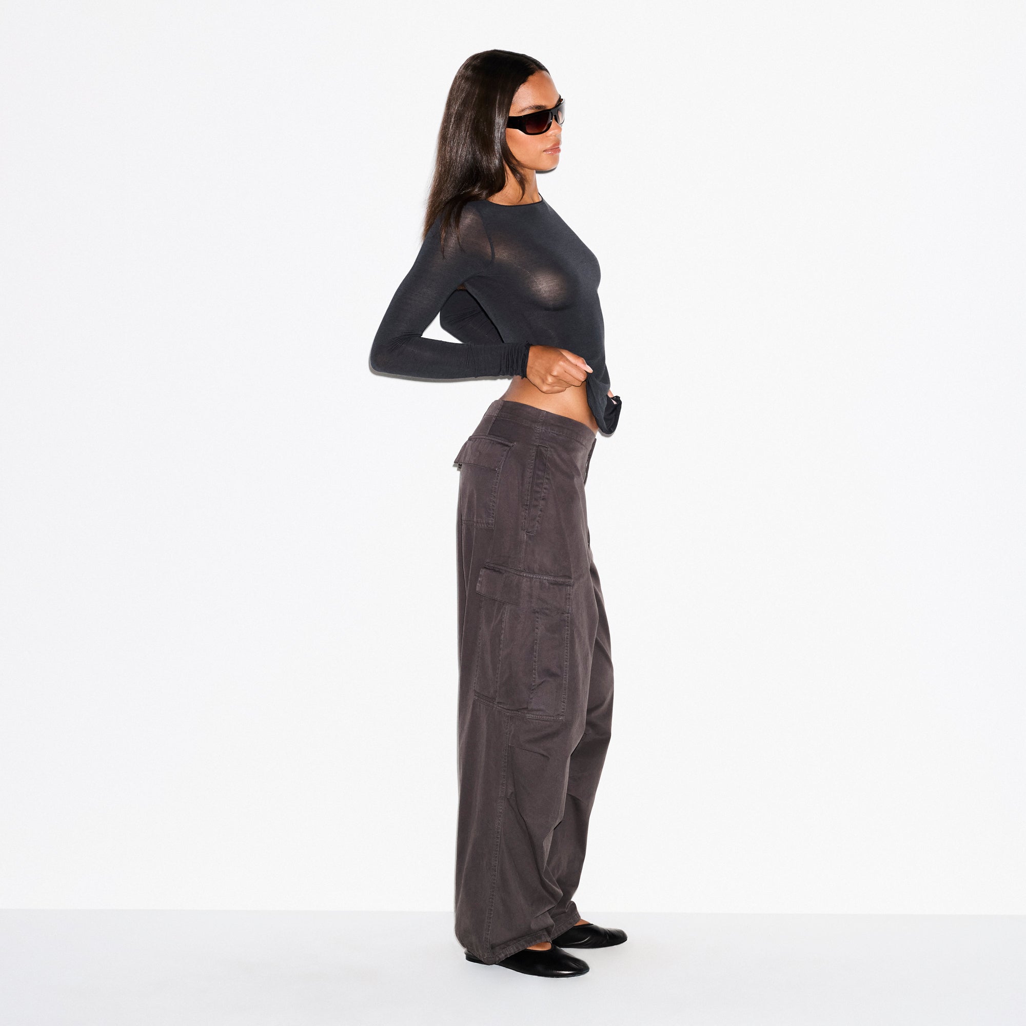 LONG SLEEVE BOATNECK TOP - Image 3