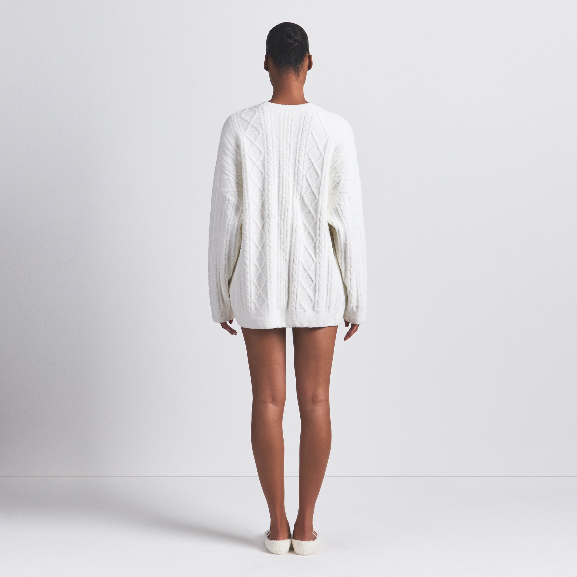 OVERSIZED CABLEKNIT CREWNECK PULLOVER - Image 4