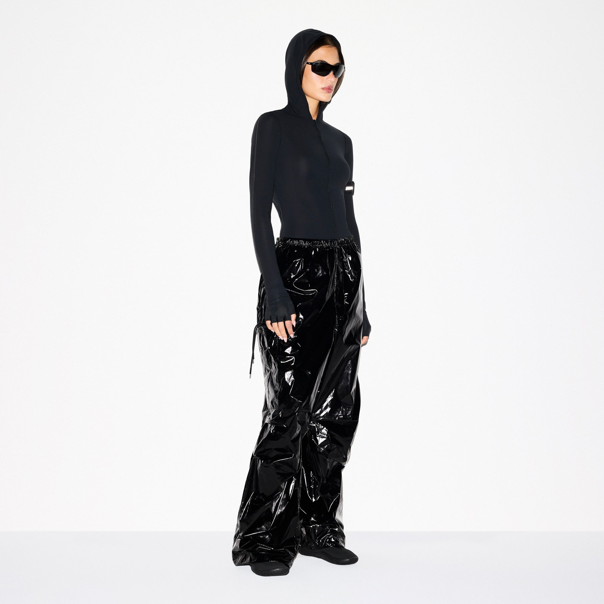 SHINY NYLON CARGO PANT - Image 3
