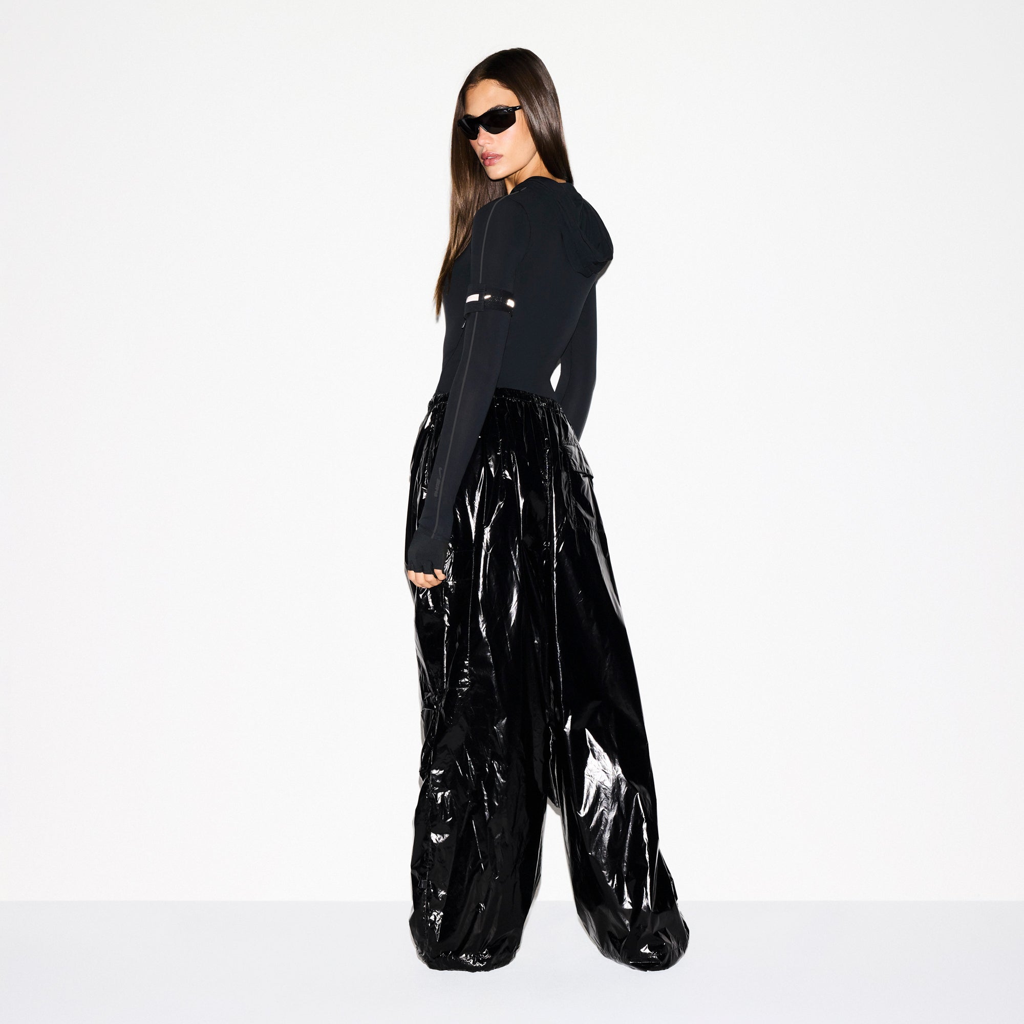 SHINY NYLON CARGO PANT - Image 4