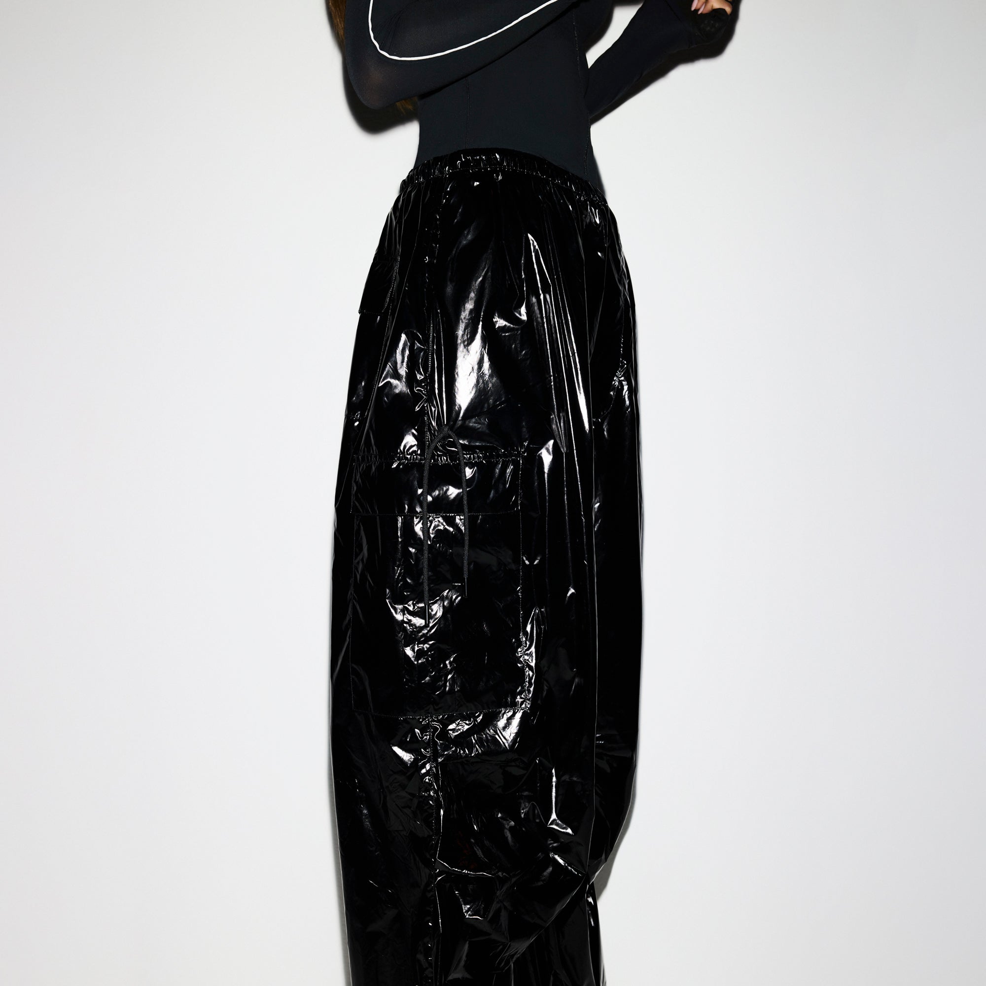 SHINY NYLON CARGO PANT - Image 2