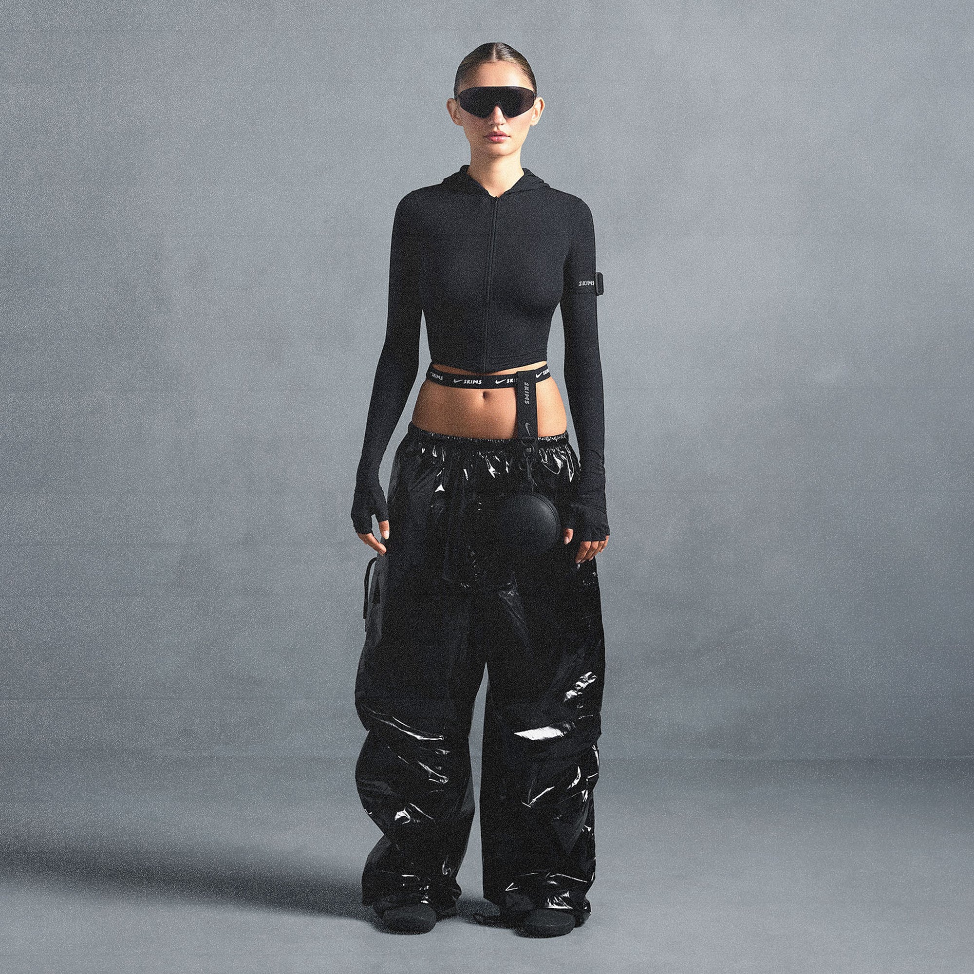 SHINY NYLON CARGO PANT - Image 7