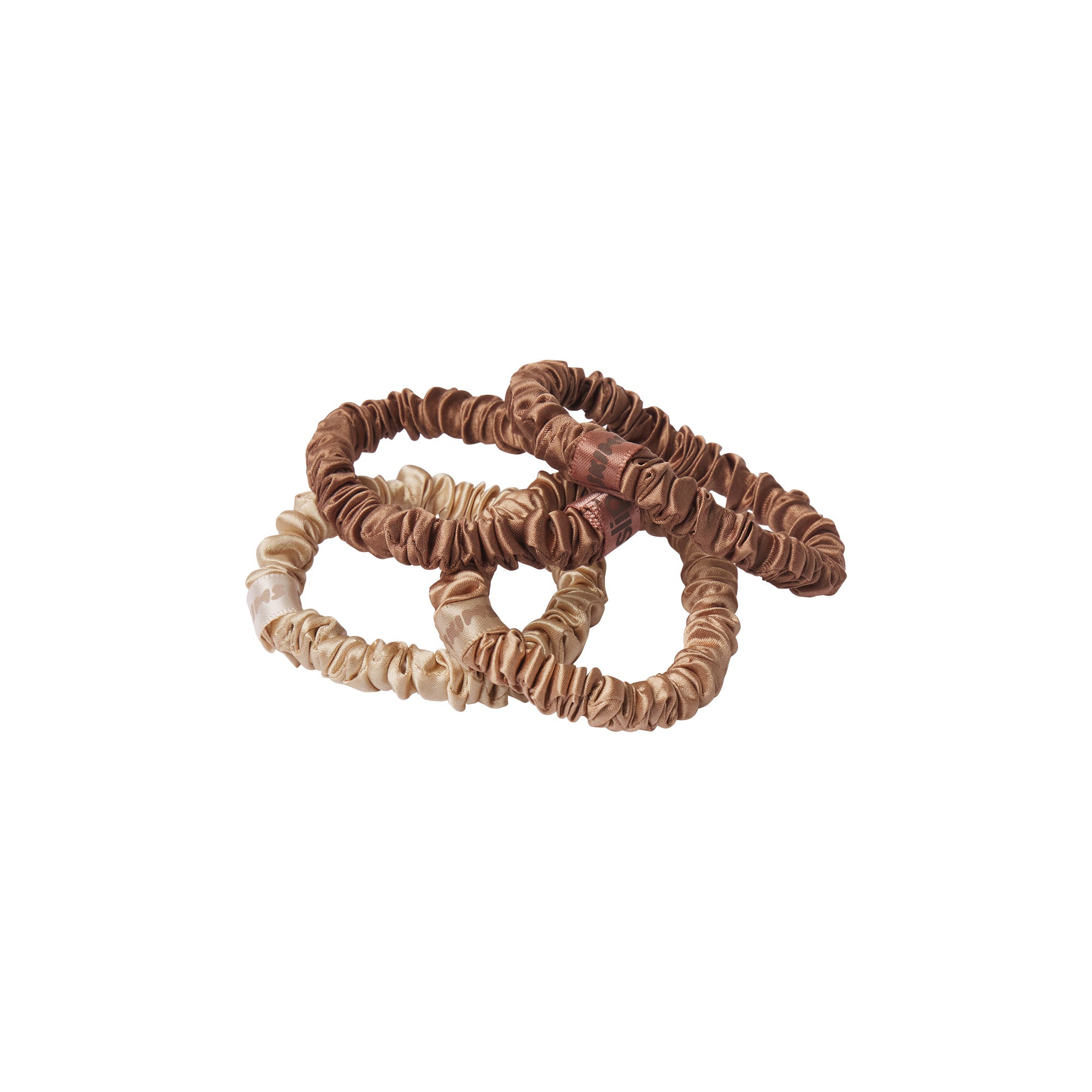 PURE SILK SKINNY SCRUNCHIES 4-PACK - Image 4