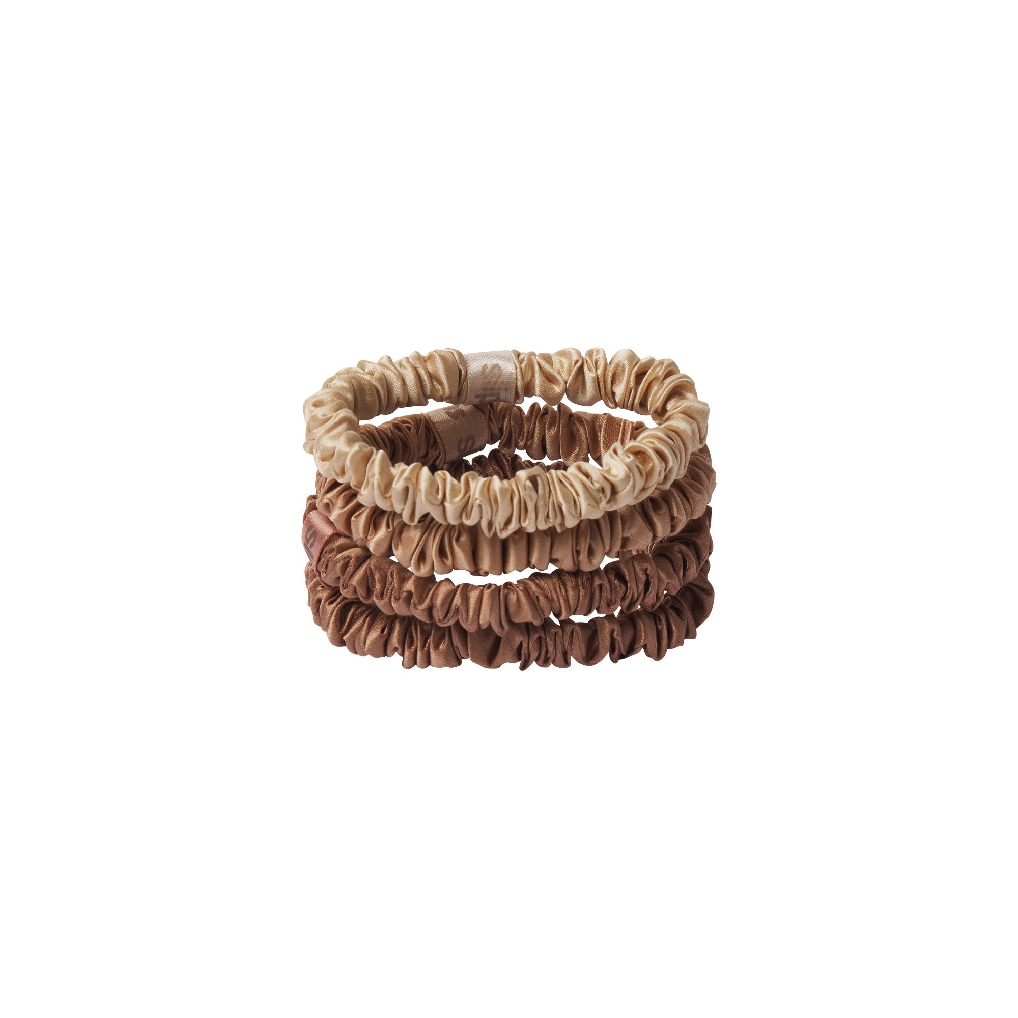 PURE SILK SKINNY SCRUNCHIES 4-PACK - Image 2