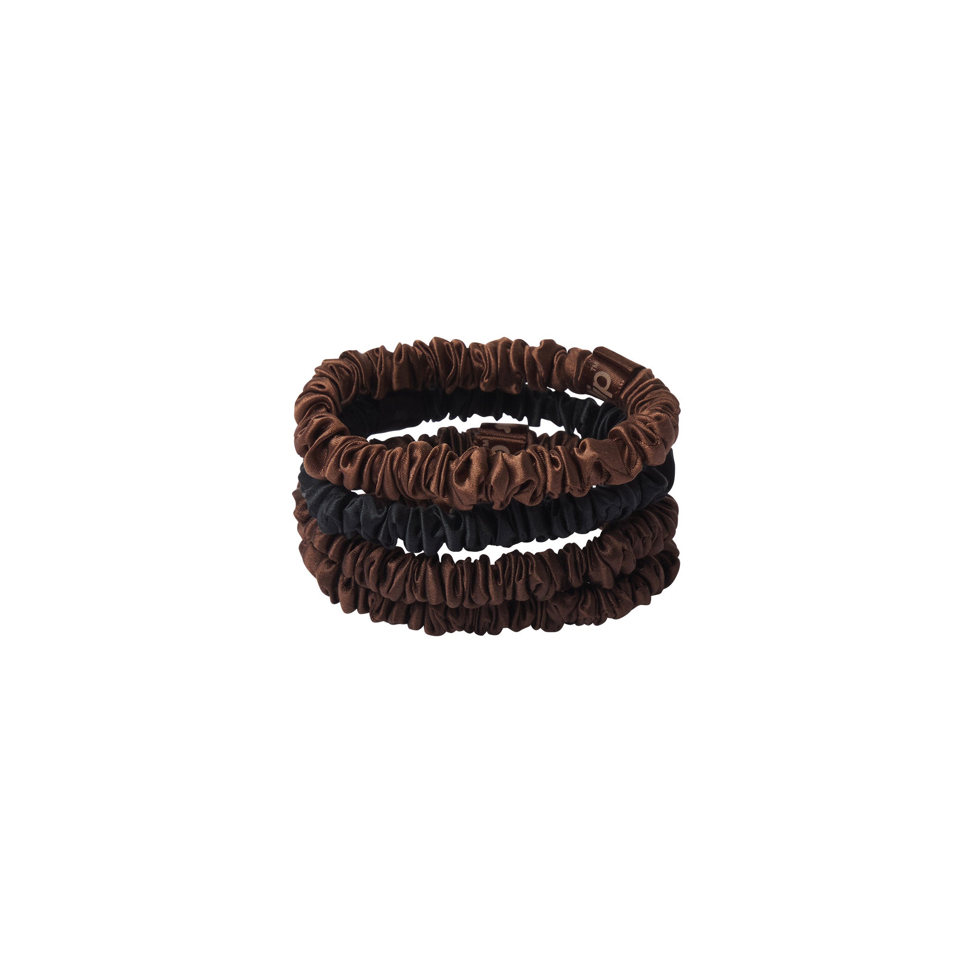 PURE SILK SKINNY SCRUNCHIES 4-PACK - Image 2