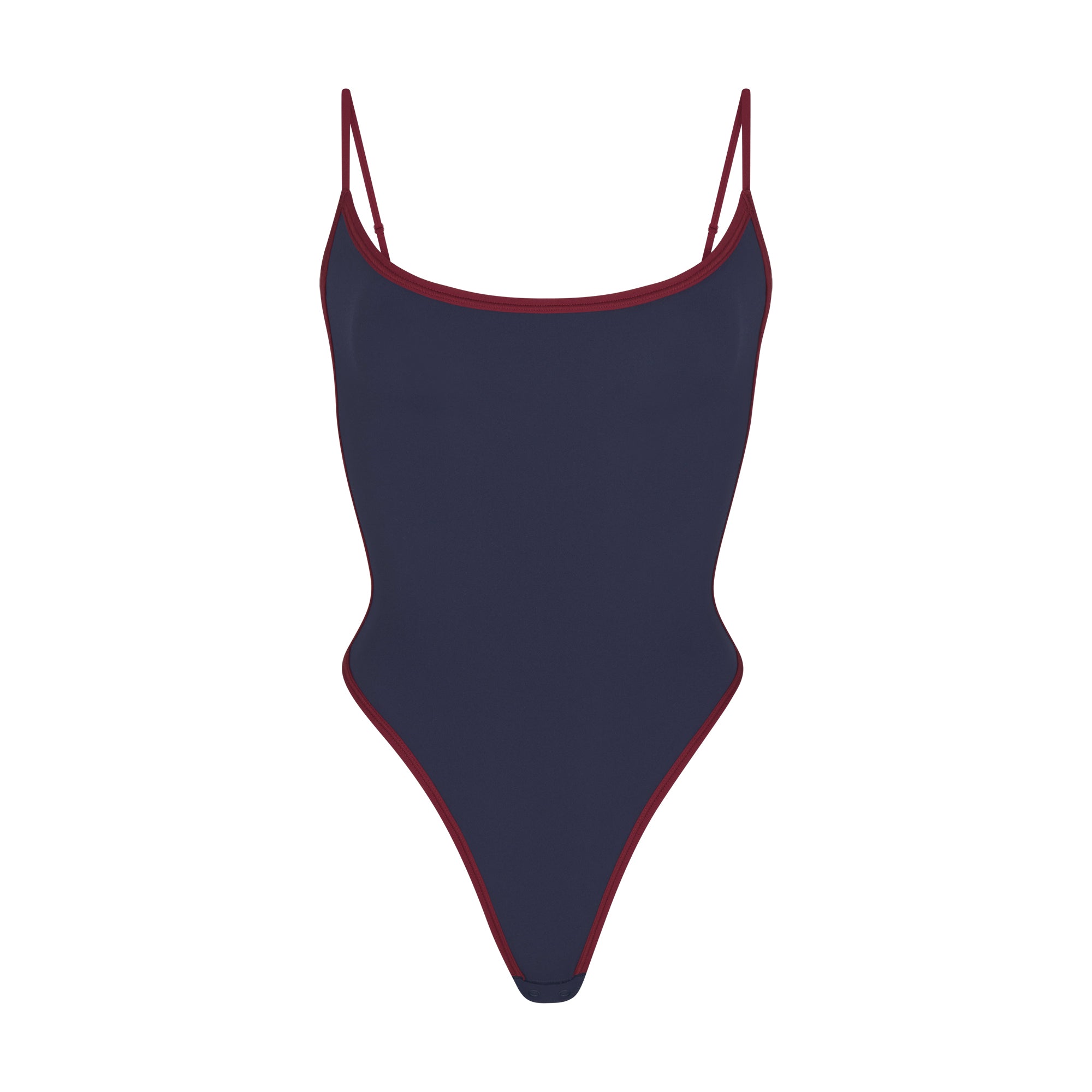 CONTRAST TRIM SCOOP NECK BODYSUIT - Image 5