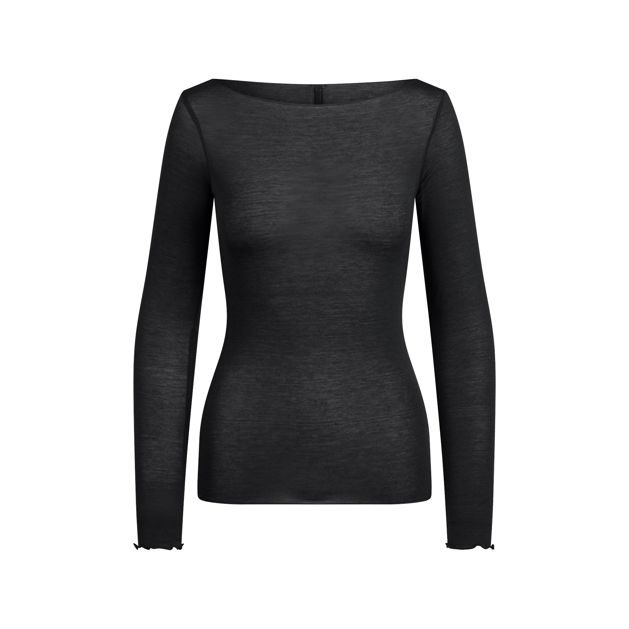 LONG SLEEVE BOATNECK TOP - Image 6