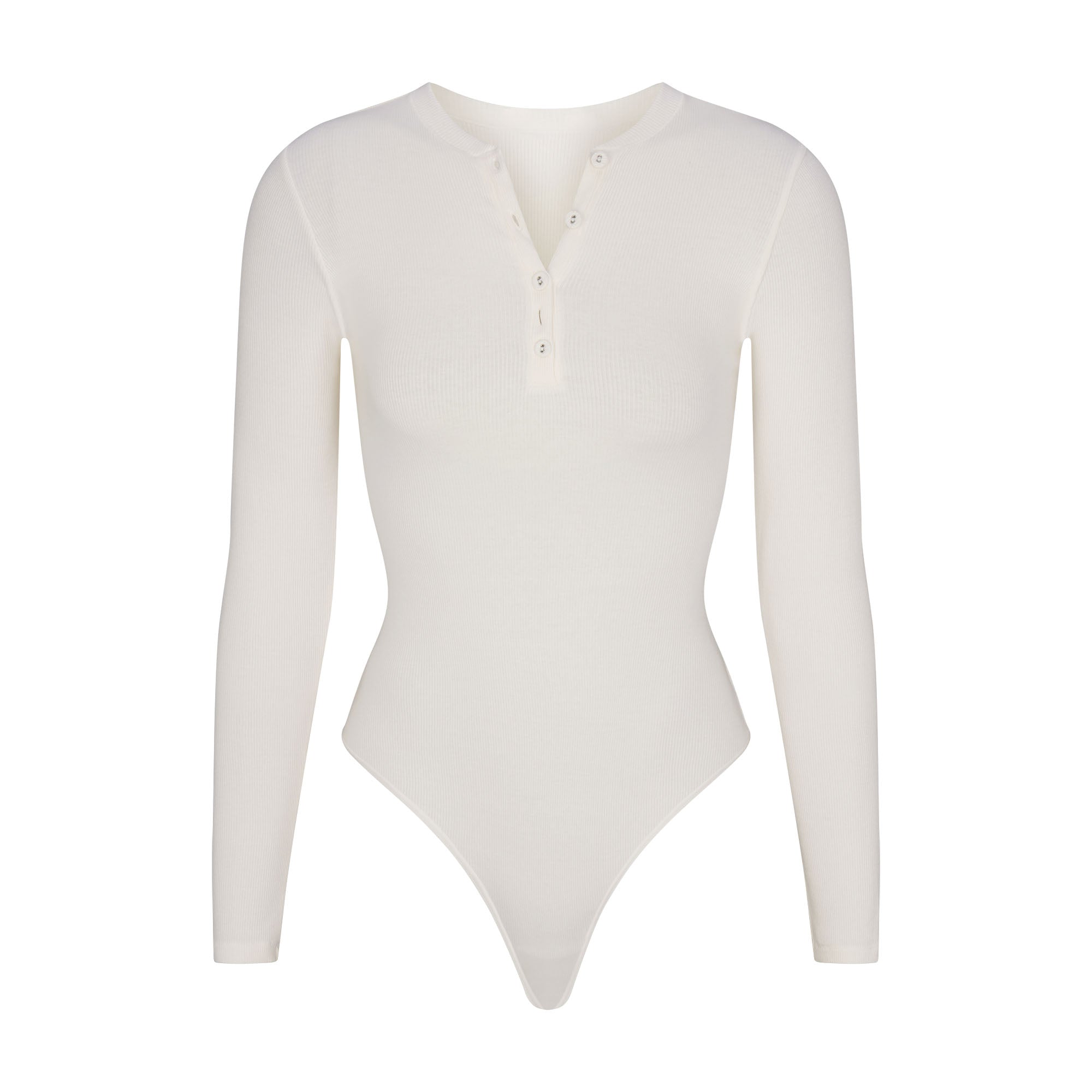 LONG SLEEVE HENLEY BODYSUIT - Image 5