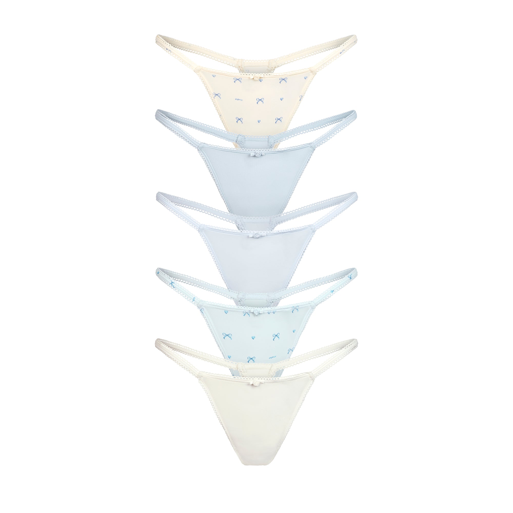 PICOT STRING THONG 5-PACK