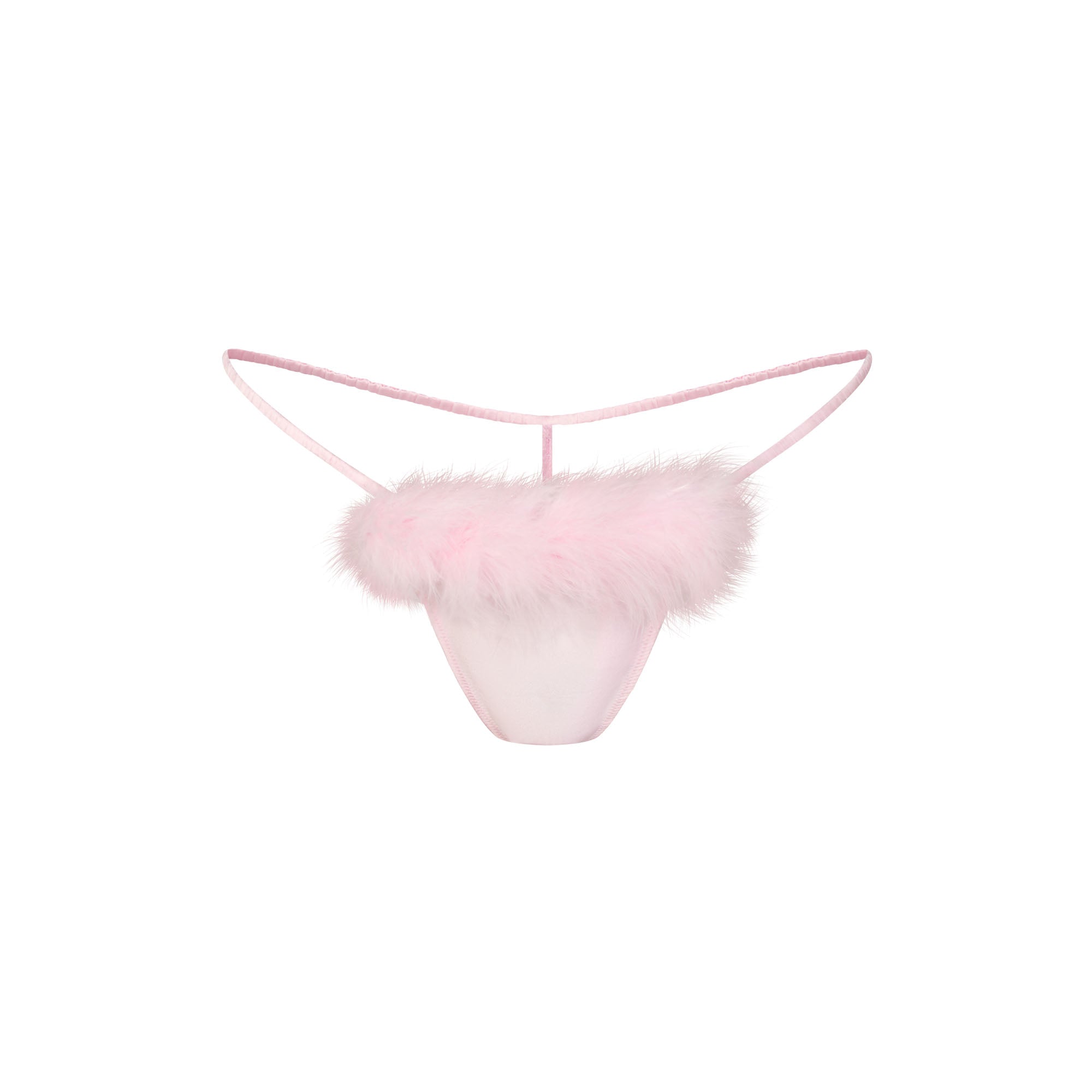FEATHER TRIM BUTTERFLY THONG - Image 4