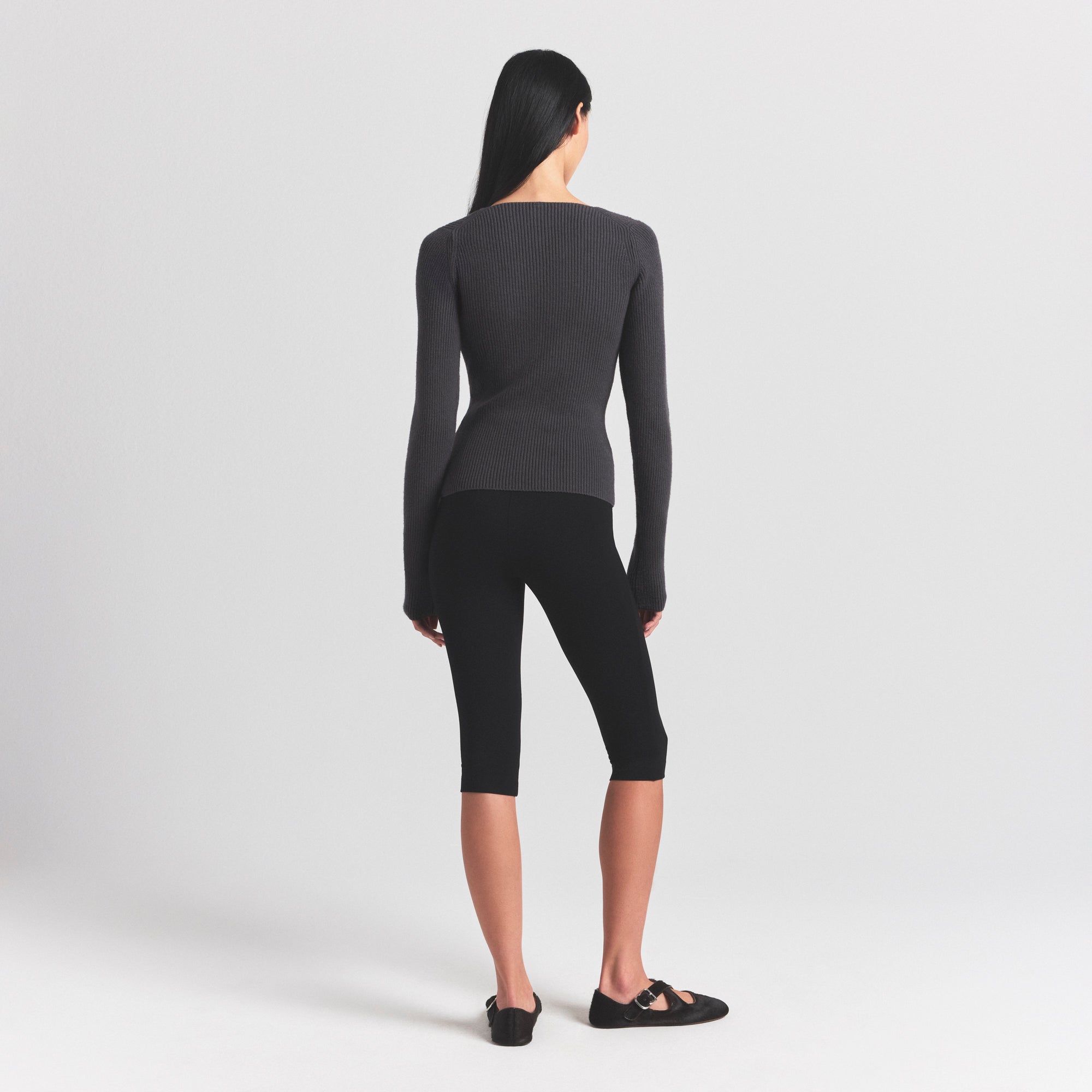 RIBBED LONG SLEEVE TOP - Image 3