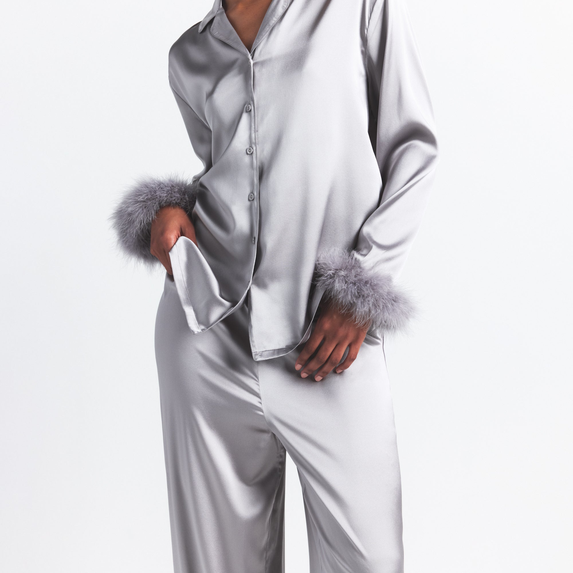 FEATHER TRIM LONG SET - Image 2