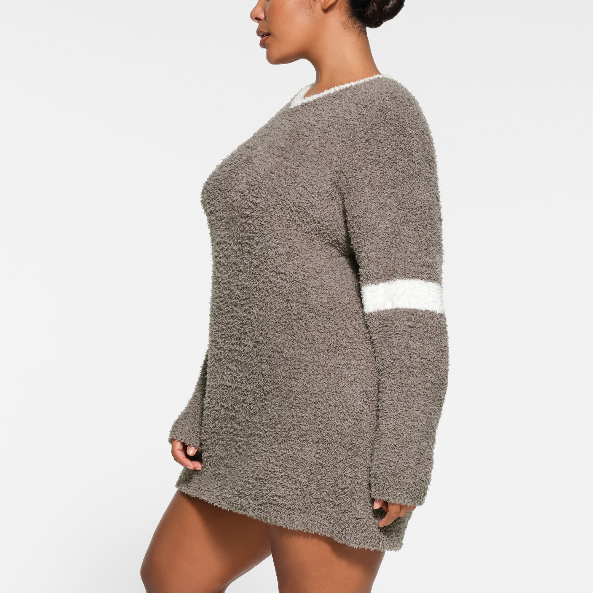KNIT V NECK MINI DRESS - Image 2